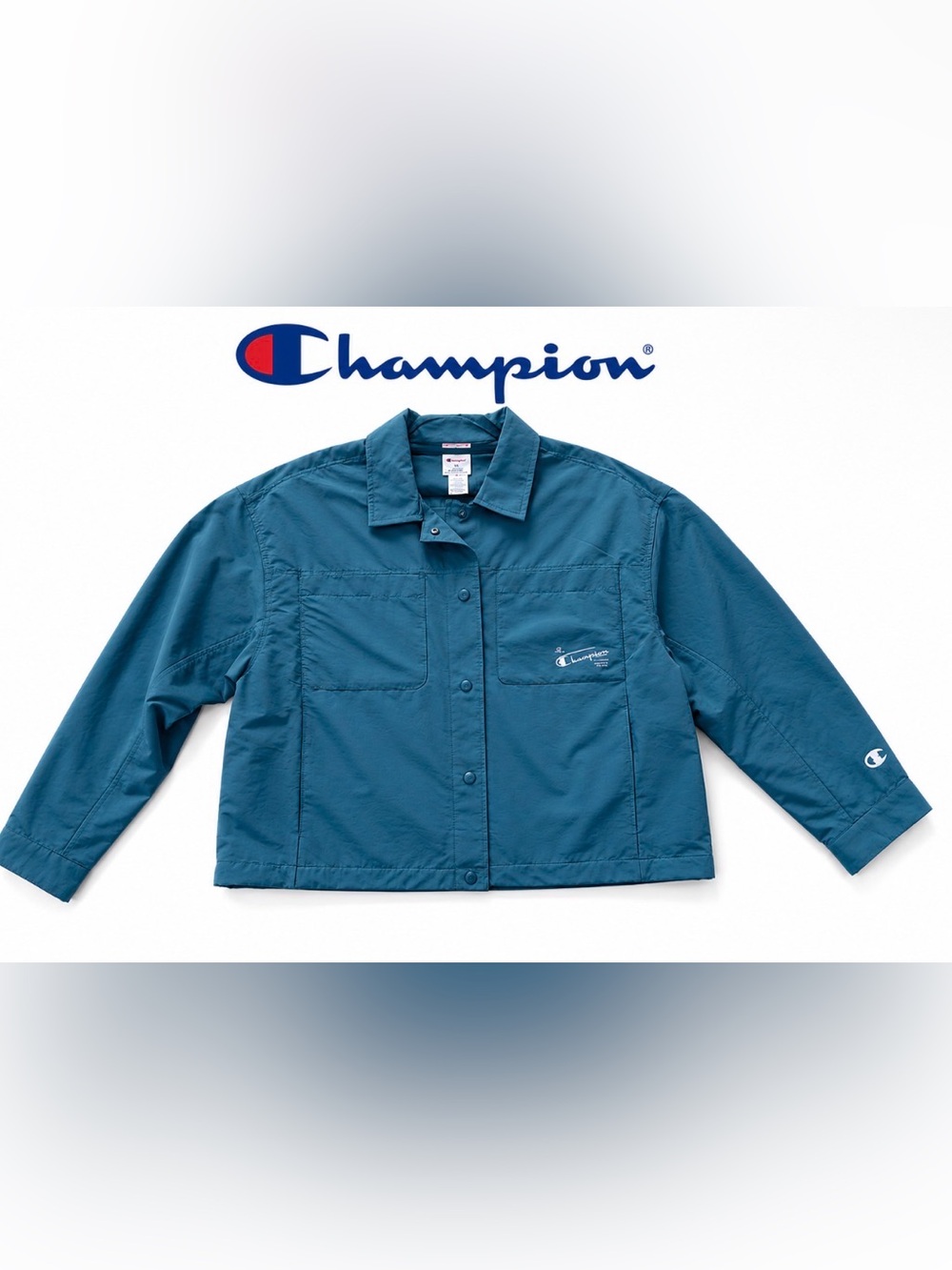 Champion Teal-Blue Button Front Jacket